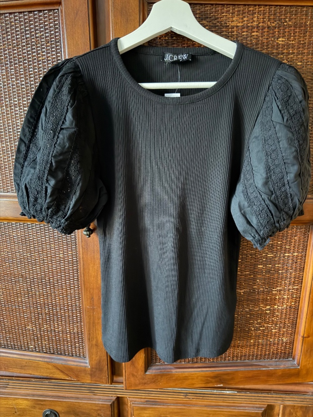 J. Crew Lace Puff Sleeve Top - NWT, Small